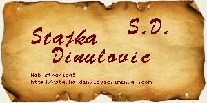 Stajka Dinulović vizit kartica